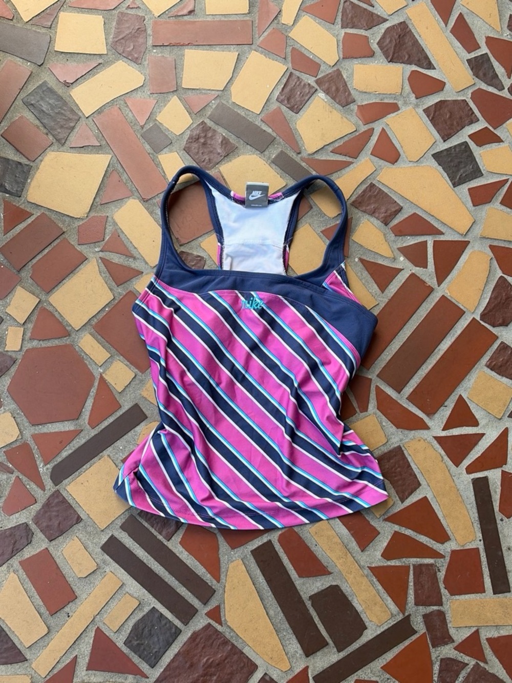 Vintage Y2K striped Nike tank top